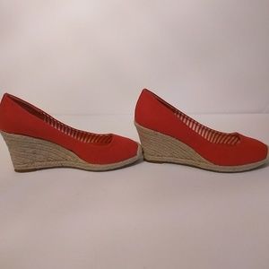 3in Red Merona Espadrilles Wedges
